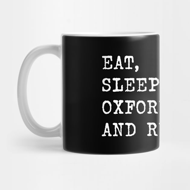 Oxford comma. Eat, sleep, and repeat. For grammar students and teachers. by orumcartoons